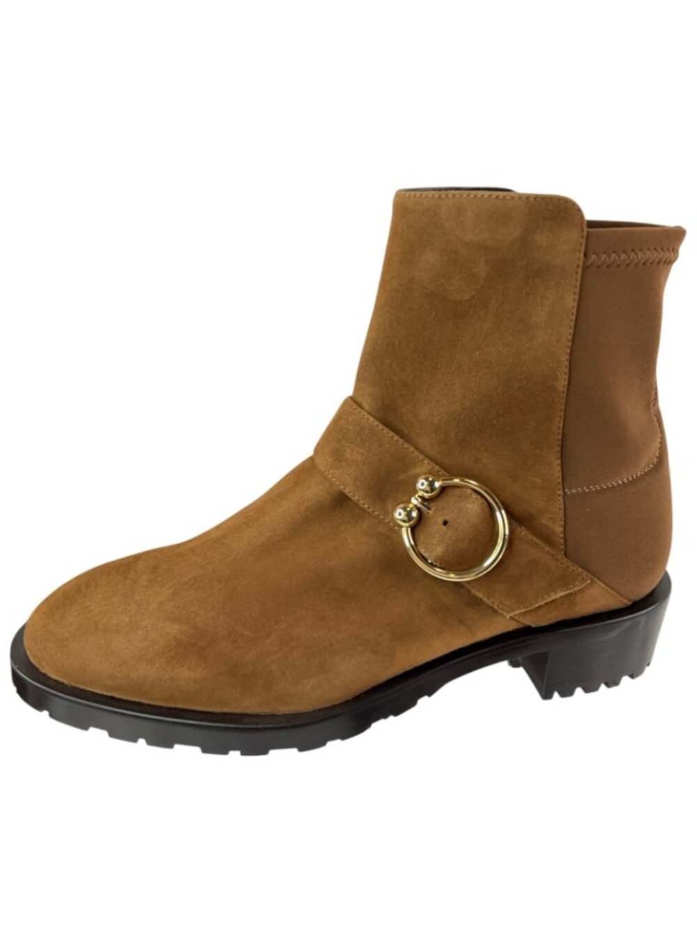 Stuart Weitzman Boots Women Sz 9 Coffee Luxering Suede & Microstretch New $595 - Picture 3 of 13